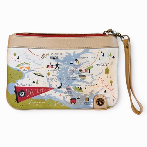 Spartina 449 Bay Dreams Zip Wristlet - Picture 2 of 9
